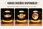 Lámpara Galaxia 3D LED — Bola de Cristal con Luz Nocturna, Decoración de Habitación y Regalo Original