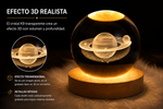 Lámpara Galaxia 3D LED — Bola de Cristal con Luz Nocturna, Decoración de Habitación y Regalo Original