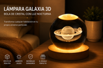 Lámpara Galaxia 3D LED — Bola de Cristal con Luz Nocturna, Decoración de Habitación y Regalo Original