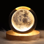 Lámpara Galaxia 3D LED — Bola de Cristal con Luz Nocturna, Decoración de Habitación y Regalo Original